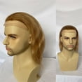 thumbnail image 6 of 130% Density 12inch Fine Mono Long Human Hair Toupee Men Wig Ombre Blonde Color 10x8 Hair Pieces Replacement System For Men, 6 of 6