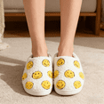 thumbnail image 3 of BERANMEY Cute Cartoon Slippers for Women Soft Plush Comfy Warm Slip-On Couple Slippers fo Women Indoor Fluffy House Slippers for Women and Men Non-slip Fuzzy Flat Slides, 3 of 9