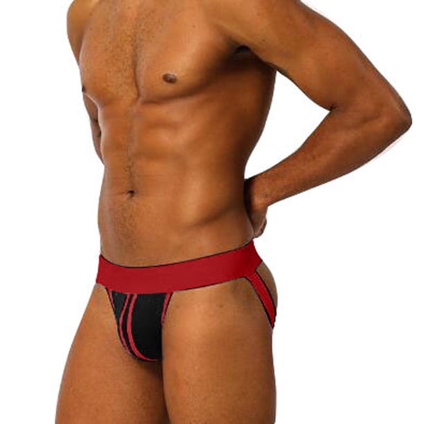 Calzones Hombre Algodon Tanga De Rayas Con Personalidad Para Hombre Pantalones Deportivos De Algodón De Tiro Bajo Para Hombre Pantalones Estándar De Doble Butilo