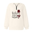 thumbnail image 4 of Oversized Sweatshirt for Women Turndown Collar Sweatshirt Womens Tops Dressy Casual Fall Clothes for Women Ladies Long Sleeve Tops with Pocket Women Long Sleeve Quarter Zip Womens Winter Tops, 4 of 6