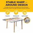 thumbnail image 4 of Easter Table Cloths for 5 Foot Rectangle Tables, Tulip Flowers Spring Easter Egg Bunny Butterfly Beige Patio Waterproof Elastic Fitted Tablecloths, Washable Rectangular Table Cover for Camping, 4 of 8
