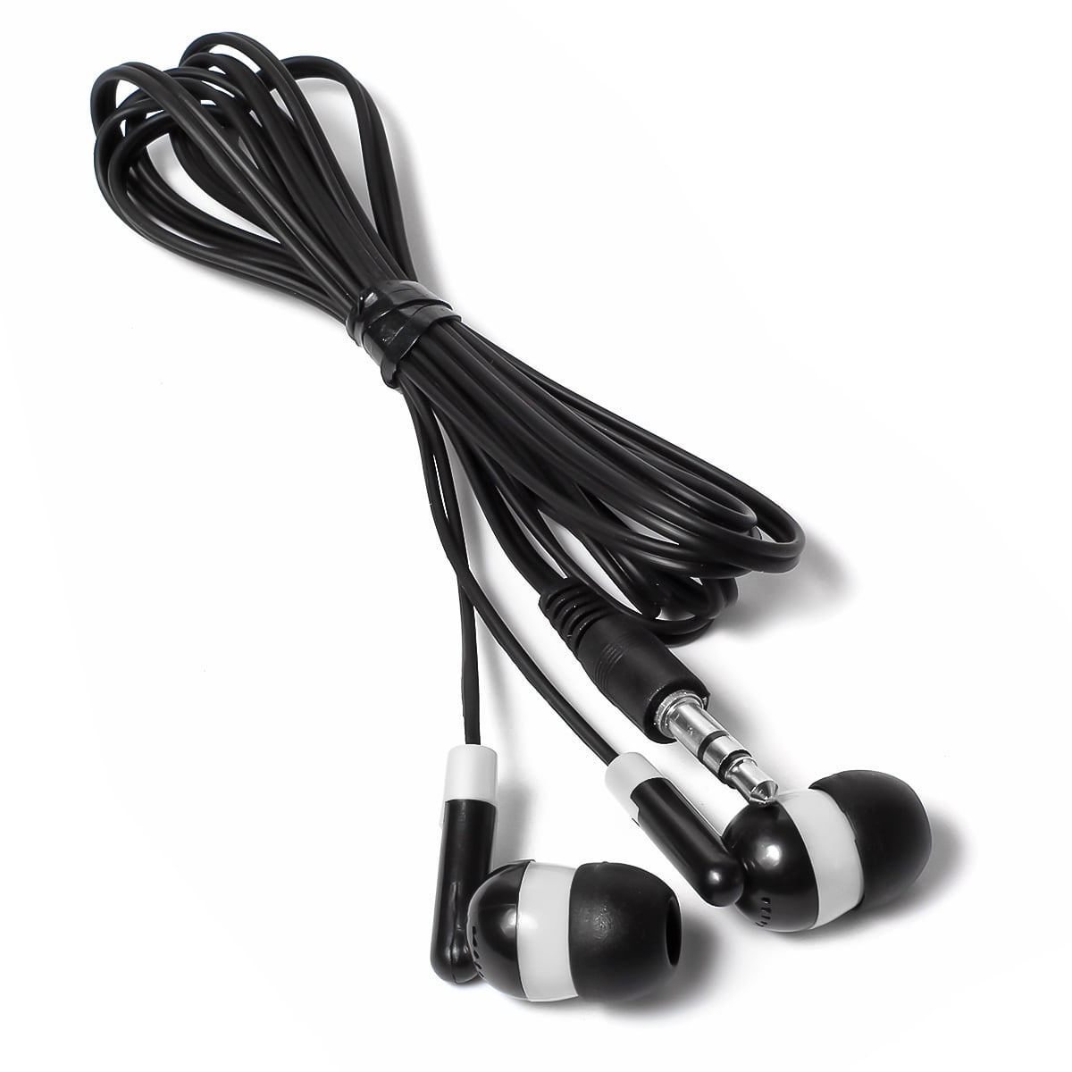 Keewonda KMT50-WT Black Earbuds Bulk Headphones , Bundle, 50 Pack