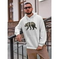 thumbnail image 2 of Wild Bear Sketch Hoodie Men -Image by Shutterstock, Male 3X-Large, 2 of 4