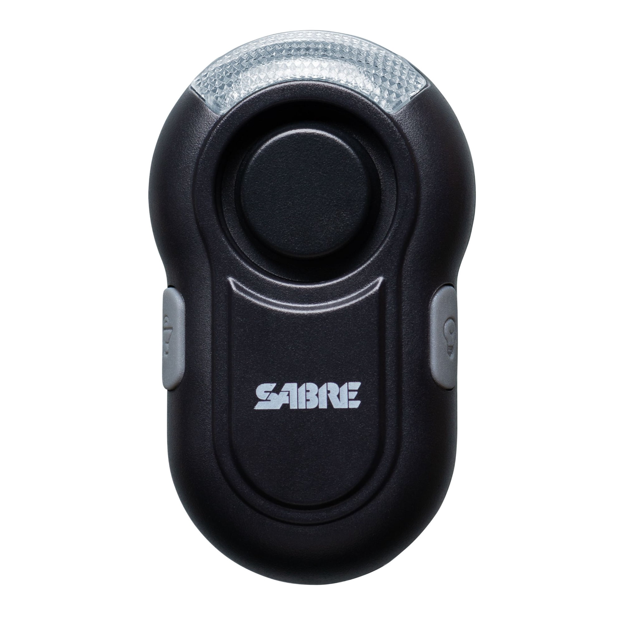 SABRE 2-in-1 Clip-on Personal Alarm with LED Light, Black, Solid Print, 0.15 lb
