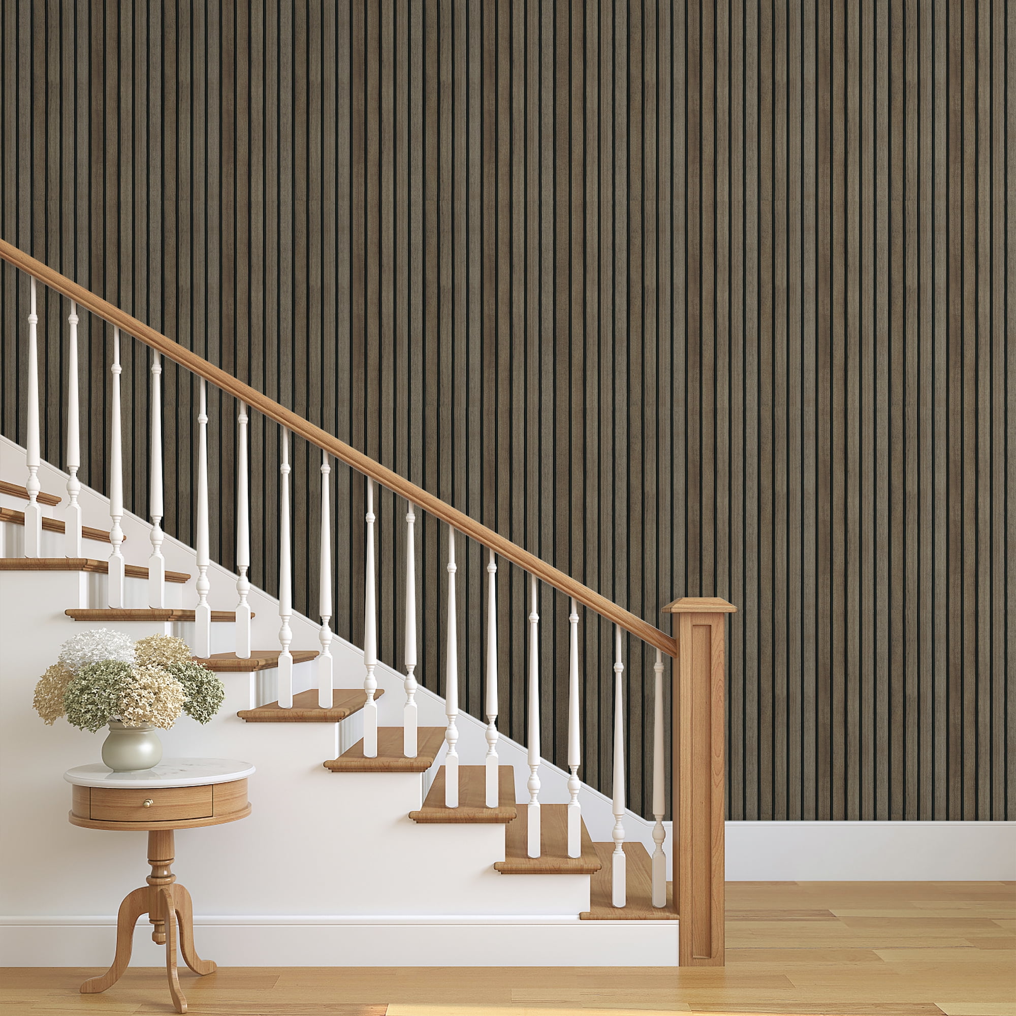 Abyssaly Wood Peel and Stick Wallpaper 17.3"×118" Self Adhesive Removable Contact Paper Home Decor Wall Covering Old Furniture Renovation