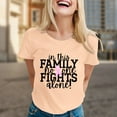 thumbnail image 2 of T-shirt à Manches Courtes Imprimé Lettres Col Rond Cancer du Sein Décontracté à la Mode pour Femmes 1, 2 of 4