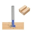 thumbnail image 2 of Uxcell Shank Dia Keyhole T-Slot Router Bit Cutter with Router Collet Adapter 1/4 x 7/16", 2 of 5