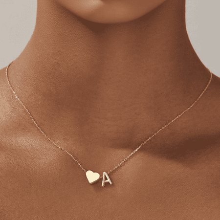 Lomyolo Golden Initial Necklaces for Women, Dainty Gold Letter Necklace Tiny A-Z Pendant Choker Necklace Trendy Cute Personalized Monogram Name Necklace Gold Jewelry Necklace for Women Gift
