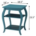 thumbnail image 7 of Teal End Table with Shelves | Solid Wood Accent Table for Living Room, Bedroom, 7 of 7
