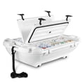 thumbnail image 1 of VEVOR Floating Cooler, 40 QT Floating Ice Chest with Dry Storage & Tow Rope, Premium LLDPE Amphibious Drink Cooler for Water & Land, Cruise Smoothly Stable on Lake, River, Pool, Beach, Kayak, White, 1 of 9