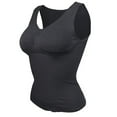 thumbnail image 1 of Women Shapewear Padded Tummy Control Tank Top Slimming Camisole Removable Body Shaping Compression Vest Corset, 1 of 5