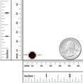 thumbnail image 4 of Decadence Solid 14K White Gold 7mm Natural Red Garnet January Birthstone Halo Engagement Ring For Women, Size 7, 4 of 5