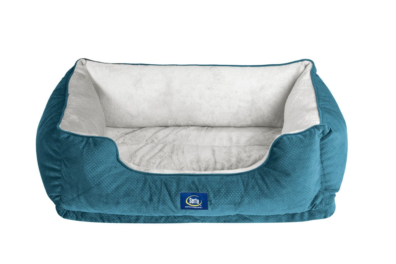 Serta Ortho Cuddler Pet Dog Bed, Medium, Turquoise