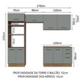thumbnail image 4 of Cocina Integral Completa Modular Madesa Agata 270cm MG 07, 4 of 5