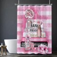 thumbnail image 1 of 2025 High Fashion Shower Curtain, Pink & Black Luxury Shower Curtain, Waterproof Polyester Fabric Shower Curtains Bathroom Decor With 12 Hooks 72 X 72, 1 of 5