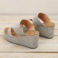 thumbnail image 4 of CAICJ98 Womens Sandals Womens Flat Sandals Beaded Bohemian Elastic Back Strap Rhinestone Summer Slip On Sandals,Silver, 4 of 5