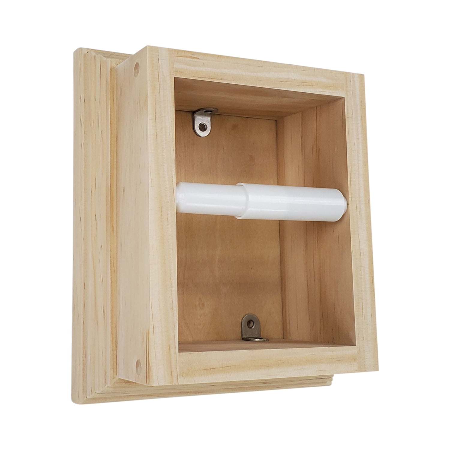 Typhon On the Wall Solid Wood Toilet Paper Holder 7 x 8.5, Unfinished