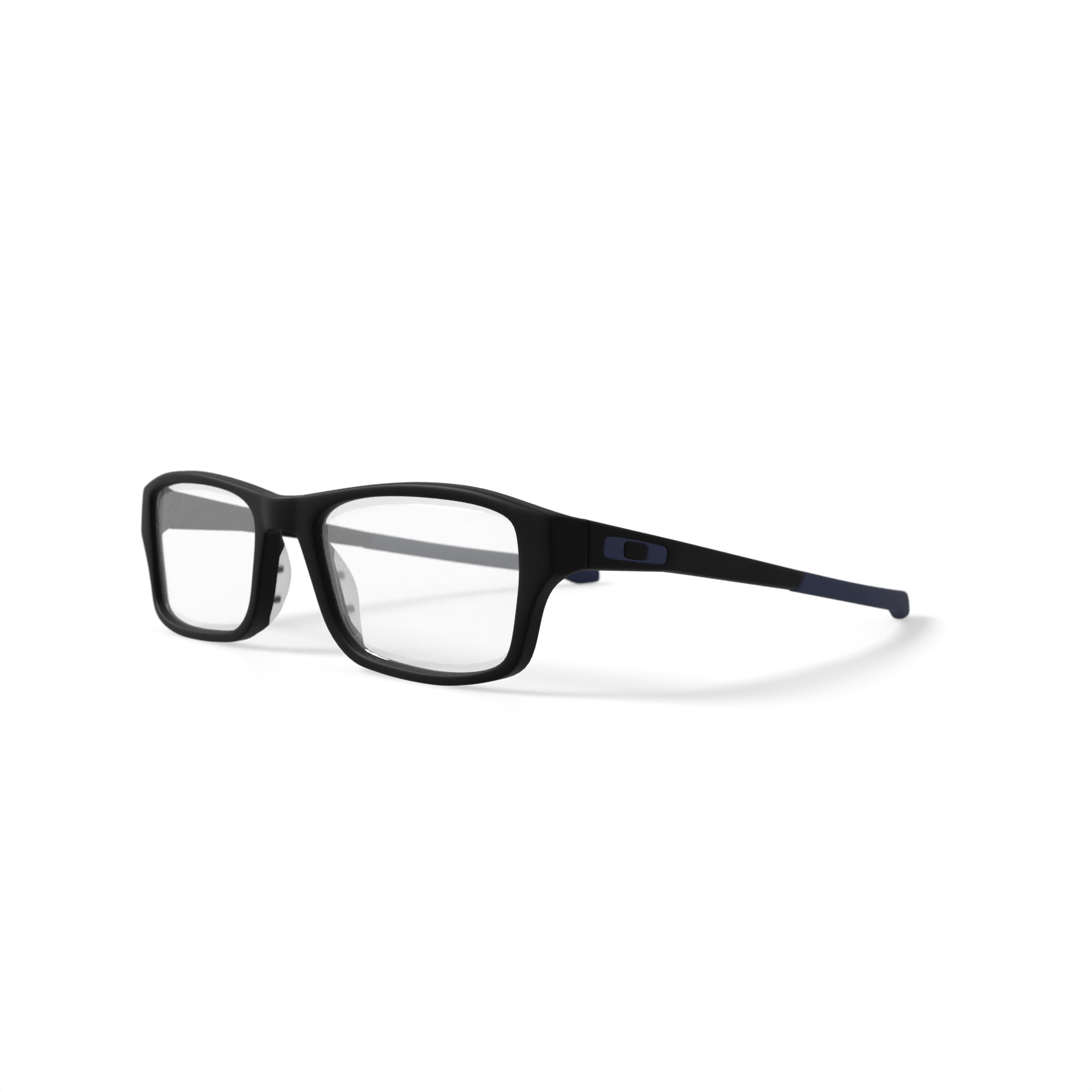 Oakley Unisex Size 53 Rectangular Chamfer Optical Glasses, Satin Black/Demo Lens