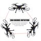 thumbnail image 3 of Syma X8W RC Drone 2.4G 4CH FPV Wifi 2MP HD Cámara Control remoto Quadcopter Enchufe de EE. UU. (Negro), 3 of 10