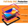 thumbnail image 5 of for Xiaomi Redmi Pad SE 8.7 inch 2024, 360 Rotating Shockproof Cover with Stand, Handle, Shoulder Strap, Rose Panel, 5 of 7