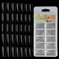 thumbnail image 6 of HESITONE 100pcs/set Press On Nail Acrylic Short False Nails Full Cover Set Artificial Tips Square/Ballerina/Stiletto/Almond/Oval, 6 of 13