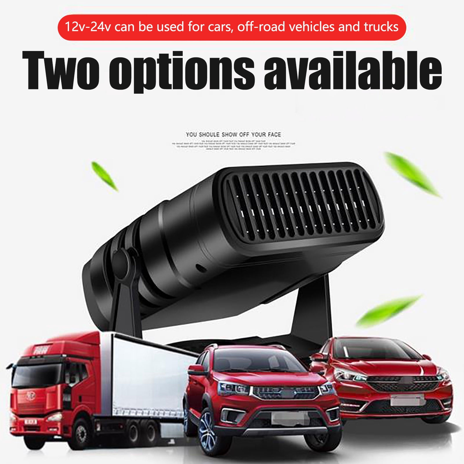 Winter Clearance! Tunhigl Car Heater Defrost Heater Heater-border 12V24V Portable Car