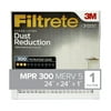 Filtrete 24x24x1 Air Filter, MPR 300 MERV 5, Dust Reduction, 1 Filter