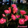 thumbnail image 2 of Luces solares para jardín Anordsem, 10 LED, rosas rosas, paquete de 2, 2 of 8