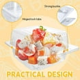 thumbnail image 4 of Clear Plastic Square Hinged Food Container,Disposable Plastic To Go Containers with Clear Lids,Cake Slice Containers Clamshell Takeout Tray for Pastry,Salad,Dessert, 4 of 6