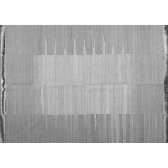Ahgly Company Indoor Rectangle Abstract Gray Contemporary Area Rugs, 2' x 4'