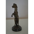 thumbnail image 3 of Nifao Rearing Horse Small Bronze Statue – Home Decor Sculpture, 8"L x 4"W x 11"H, 3 of 11