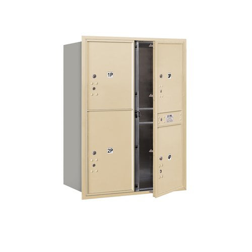 4C Horizontal Mailbox (Includes Master Commercial Locks) - 11 Door High Unit (41 Inches) - Double Column - Stand-Alone Parcel Lo