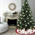 thumbnail image 4 of Luoshdecor Christmas Tree Skirt 35.4 in ,Winter Xmas Santa Pine Tree Snowflakes Tree Skirt Mat ,for New Year Xmas Party Home Decorations, 4 of 6