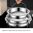 thumbnail image 3 of Vegetable Steamer Basket, Metal Stainless Steel Steamer Basket, Food Steam Rack with Foldable Handle for Steaming Vegetables Seafood Eggs, 3 of 7