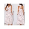 thumbnail image 2 of Hirigin Store Women Long Dress Heart Print Tie-Up Halter Neck Sleeveless Dress Summer Fashion Casual A-line Dress, 2 of 8