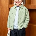 thumbnail image 2 of RFQWOVSR Boys' Long Sleeve Cotton Shirt with Print for School Wear, 2 of 5