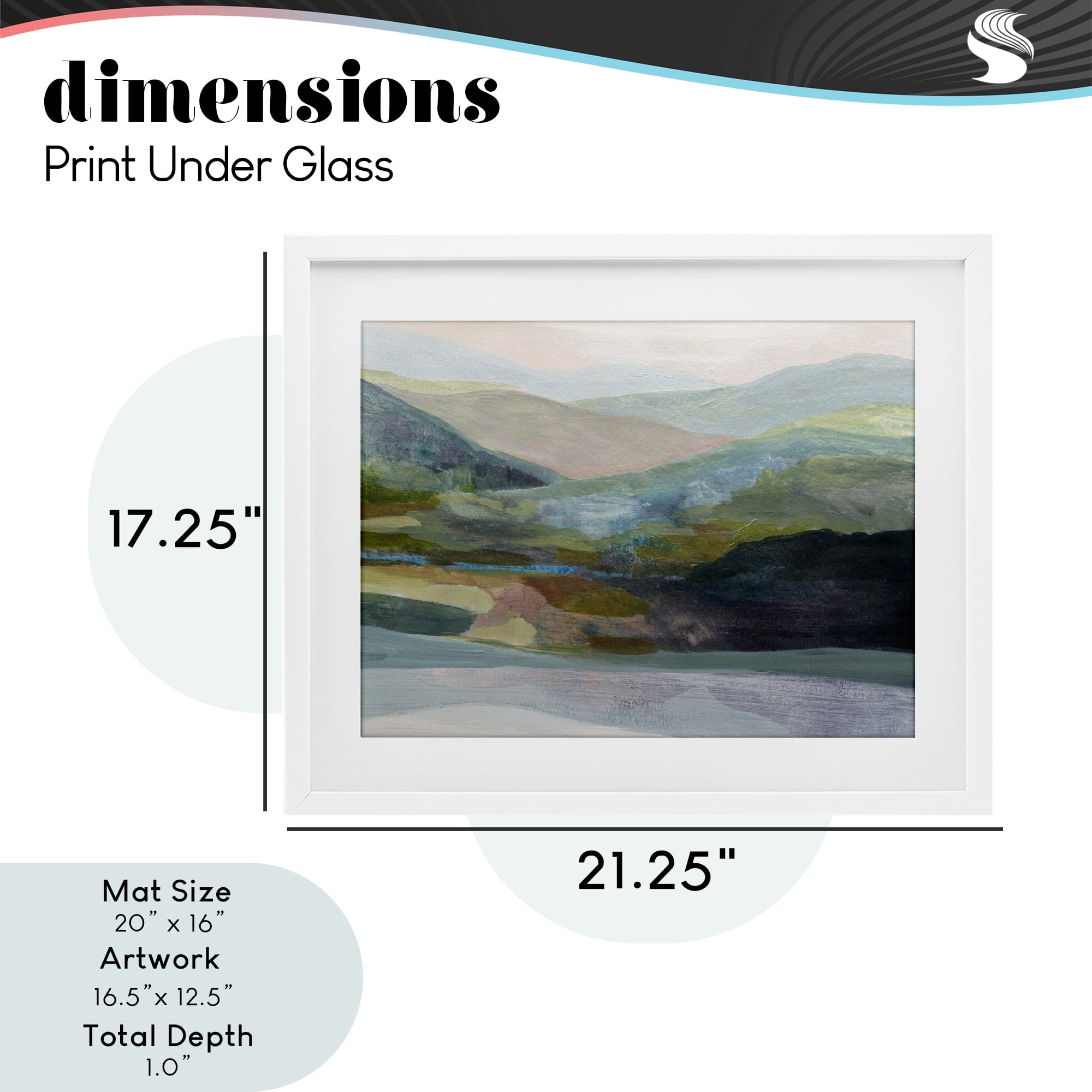 Stupell Industries Misty Morning Mountain Gradient White Framed Print Under Glass, design by Farren Lee
