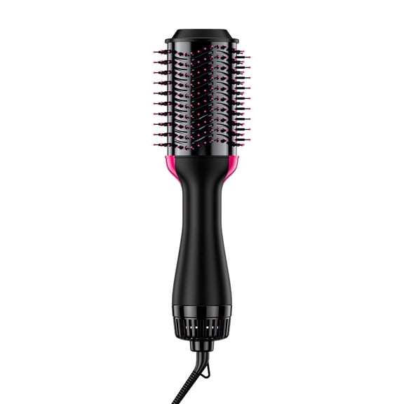 KFFKFF Hair Styling Blow Dryer Brush, 4-in-1 Ionic Hair Care Tool with 2.95" Ceramic Coated Oval Barrel & Trio Heat Options, Expert Hot Air Brush for Drying, Straightening, and Curling