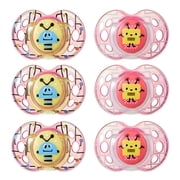 Tommee Tippee Closer to Nature, Fun Style Infant Pacifier, 6-18m, 6pk, Unisex