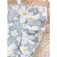 thumbnail image 6 of Suealasg Baby Girls Summer Outfit Flying Sleeve Crew Neck Flower Romper Bodysuit +Headband 3M 6M 9M 12M 18M Cute Newborn Girls One Piece Clothes, 6 of 9