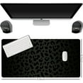 thumbnail image 2 of Extended Large Computer Gaming Mouse Pad Desk Mat(31.5×15.7 in),Desk Pad with Non-Slip Base Stitched Edges,Suitable for Work Office Large Gaming Mouse Pad Desktop Pad-Black Leopard Cheetah, 2 of 6