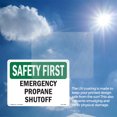 thumbnail image 6 of Emergency Propane Shutoff OSHA SAFETY FIRST Aluminum Sign 24 Inch x 18 Inch - 5 Pack, 6 of 8