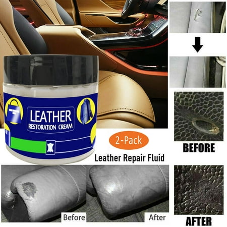 2x Reconditioning Leather Cream Vinyl Repair Kit Auto Car Seat Sofa Coats (Best Leather Cream For Car Seats)