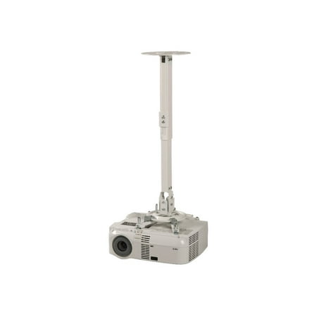 Peerless PARAMOUNT Ceiling/Wall Projector Mount with Adjustable Extension PPC-W - Mounting kit (extension column, ceiling plate, mounting adapter) - Tilt & Swivel - for projector - cold-rolled steel - white