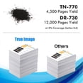 thumbnail image 3 of True Image 2-Pack TN770 Toner Cartridge DR730 Drum Unit Set Compatible for Brother TN-770 DR-730 Work for MFC-L2750DW MFC-L2750DWXL HL-L2370DW HL-L2370DWXL (1x TN-770 Black Toner, 1x TN-730 Drum Unit), 3 of 10