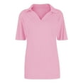thumbnail image 6 of TODOZO Women's Polo Shirts Short Sleeve V Neck Summer Tops Business Casual Collared Shirts Loose Tees Summer Collared V Neck Golf Polo Shirts for Work Tennis Workout Business Dressy Blouses, 6 of 6