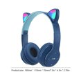 thumbnail image 3 of Luz de flash Oreja de gato Auricular Control de voz Dibujos animados compatibles con Bluetooth con micrófono, 3 of 5