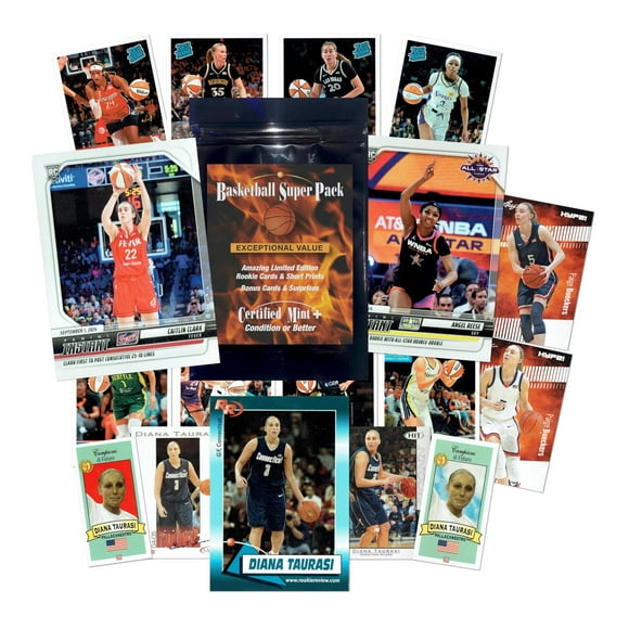 2024 WNBA Certifié Menthe Superpack - 15 Cartes Rookie & Bonus Caitlin Clark, Angel Reese, Paige Bueckers, Cameron Brink, Diana Taurasi & Plus