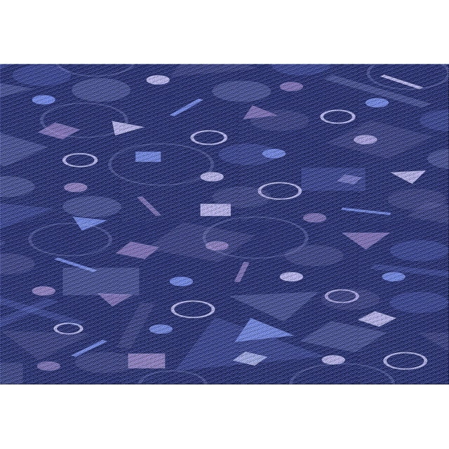 Ahgly Company Tapis Rectangulaire en Denim Lavable en Machine, Bleu Foncé, 5 Pieds x 7 Pieds