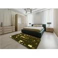 thumbnail image 4 of Ahgly Company Indoor Rectangle Patterned Dark Yellow Green Area Rugs, 8' x 10', 4 of 6